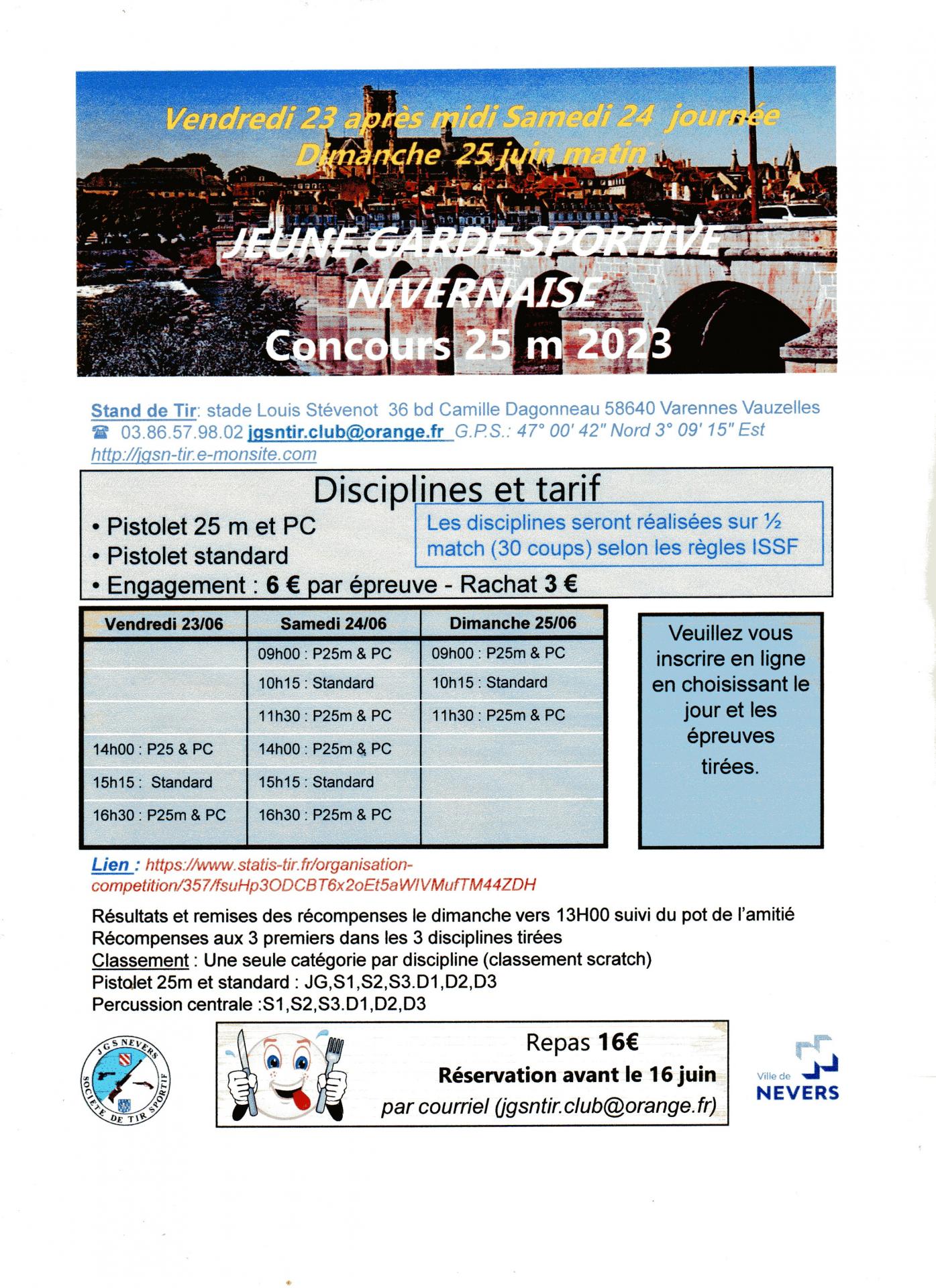 Affiche challenge 25m jgsn